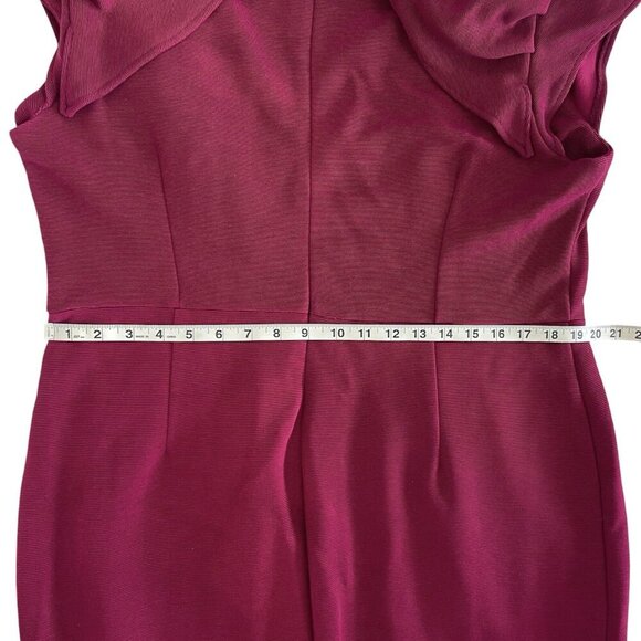 ASOS Curve Dress Size 18 Burgundy Red Holiday Modest Office Career Business Chic - Picture 13 of 16